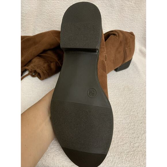 A New Day Sidney Thigh High Tall Boots Womens 6.5 Cognac Nwt - Picture 7 of 8